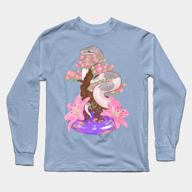 Aquarius the Ball Python Long Sleeve T-Shirt by starrypaige